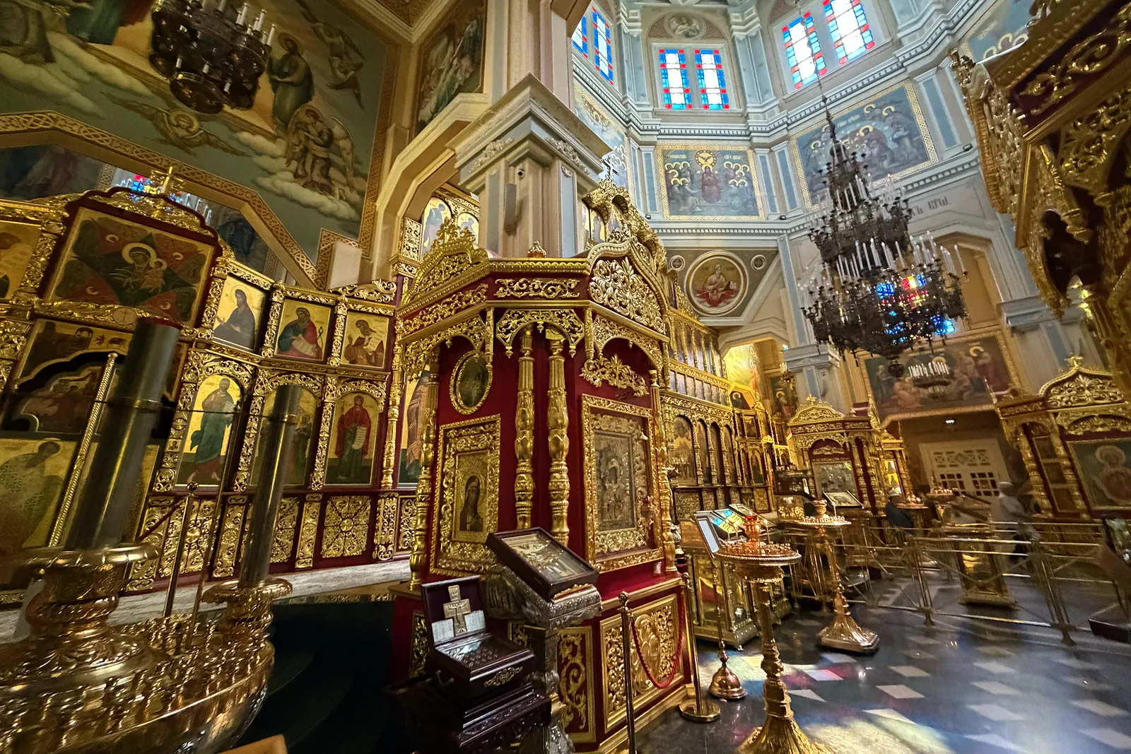 Interior of Ascension Cathedral in Almaty