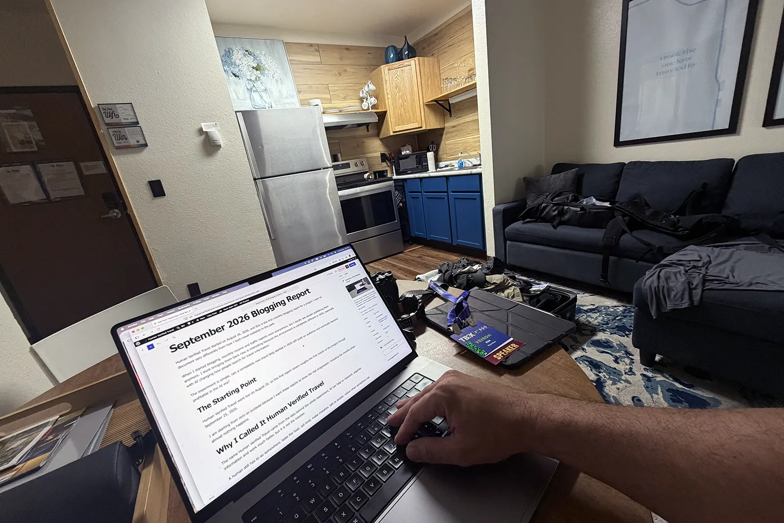 My Airbnb room in Fargo while preparing for TBEX