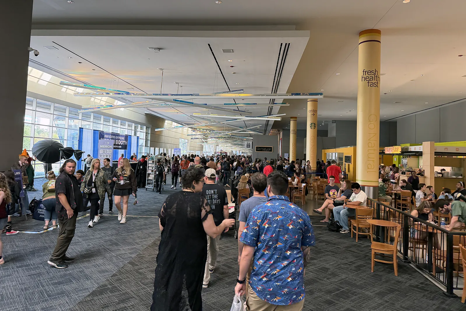 Crowded hallway inside FAN EXPO Dallas