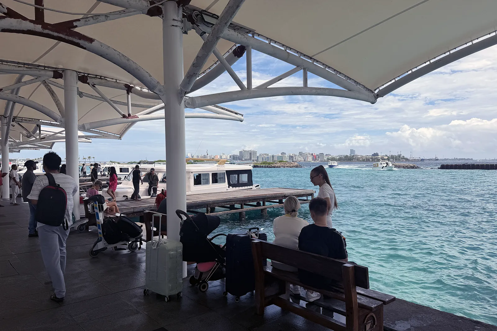 Water transportation terminal beside Velana International Airport