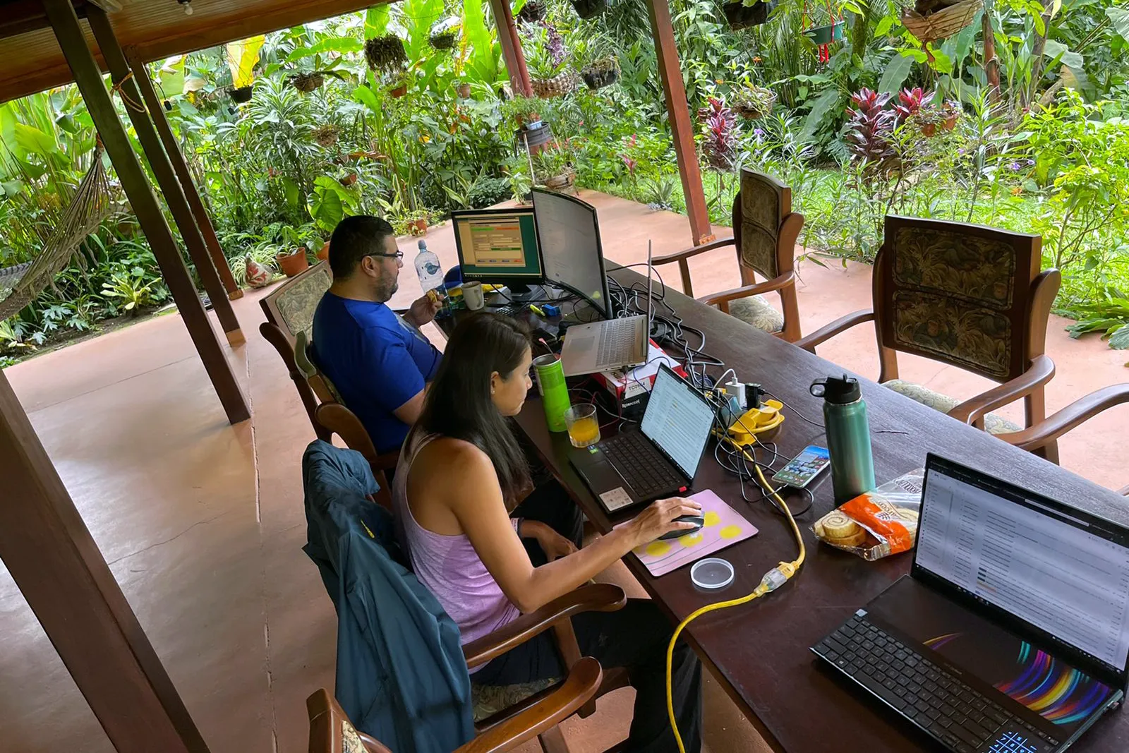 Working with staff as part of my travel blogging career