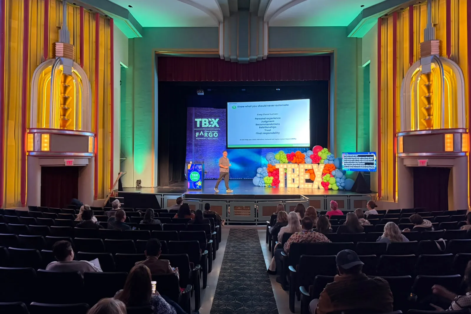 TBEX Summit America 2026 venue during Yeison Kim's keynote presentation
